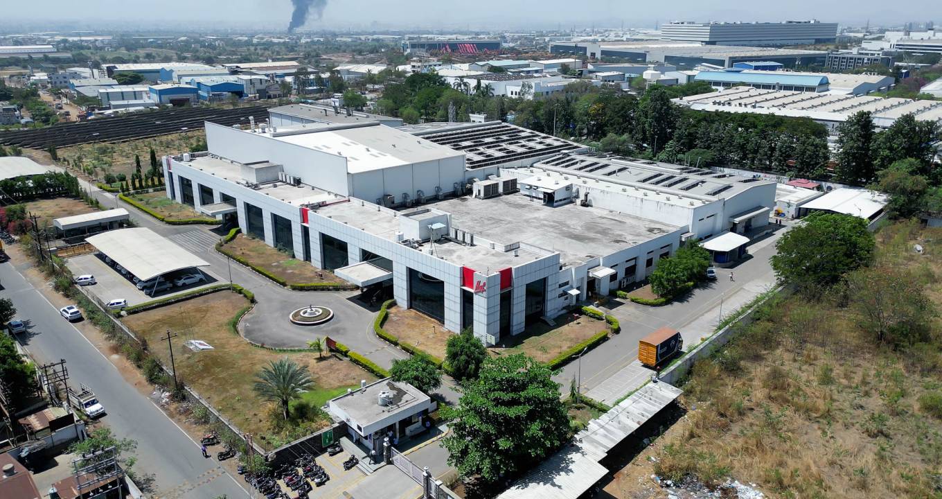 Huf India site in Pune, aerial view